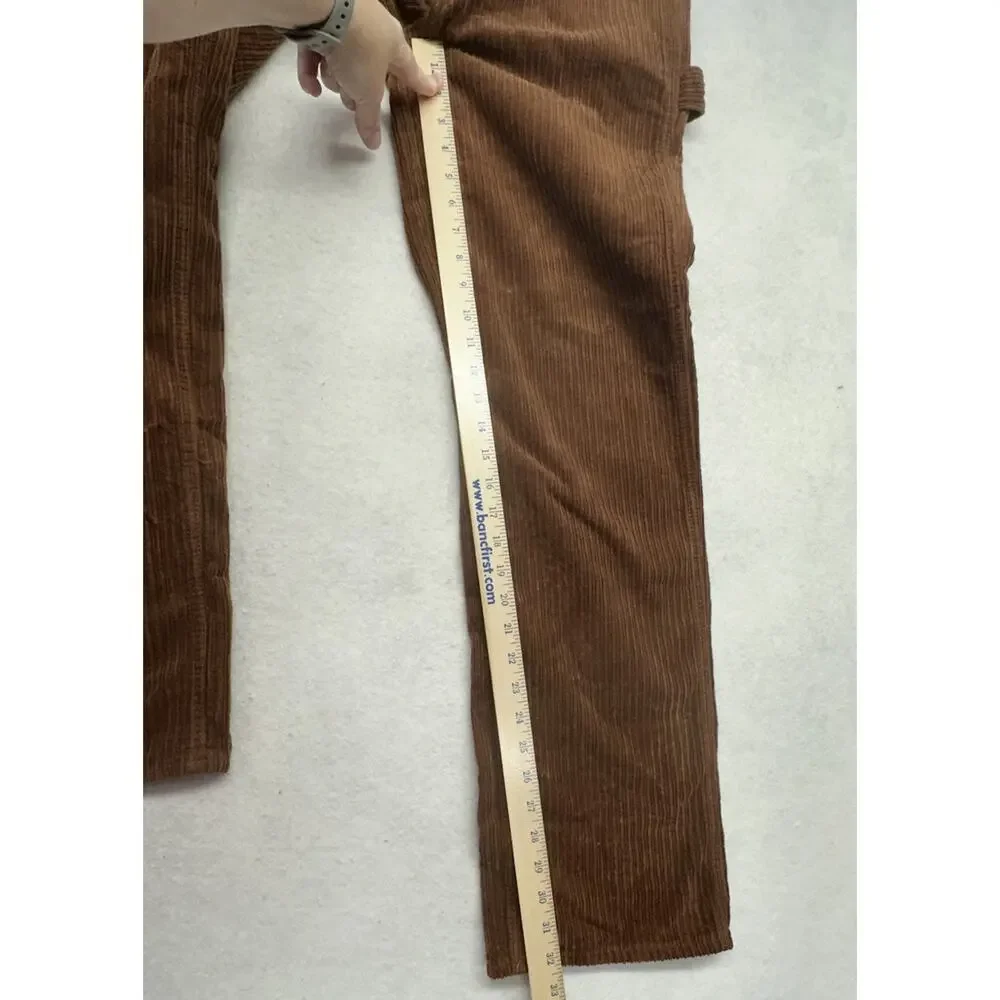 Pacsun Pants Womens Size 26 Brown Corduroy 90s Boyfriend Carpenter Baggy Grunge - Picture 6 of 13
